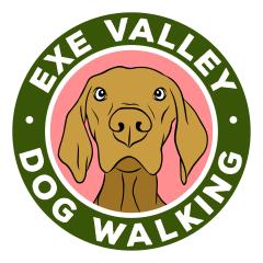 Vizla dog as part of the Exe Valley logo.