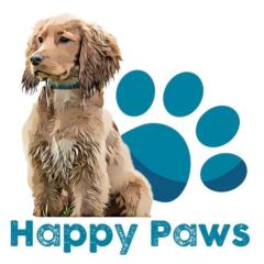 Business logo for Happy Paws