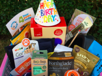 A hamper of dog goodies which could be won