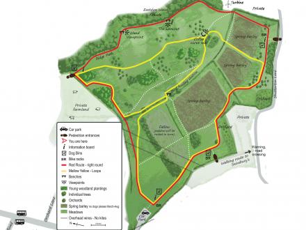 Map of Dawlish Countryside Park