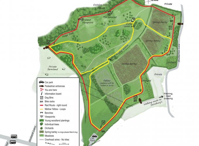 Map of Dawlish Countryside Park