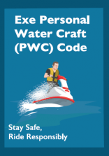 Illustration of a jet ski on the front cover of the Exe Personal Water Craft (PWC) Code